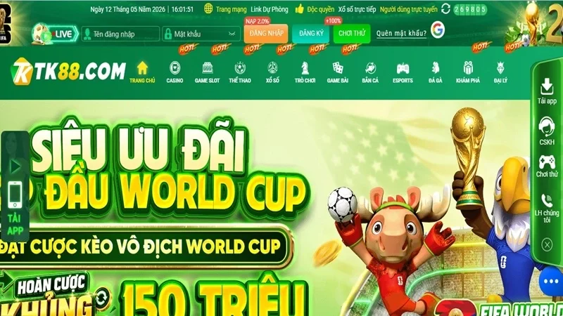 sân chơi TK88 uy tín tại Châu Á
